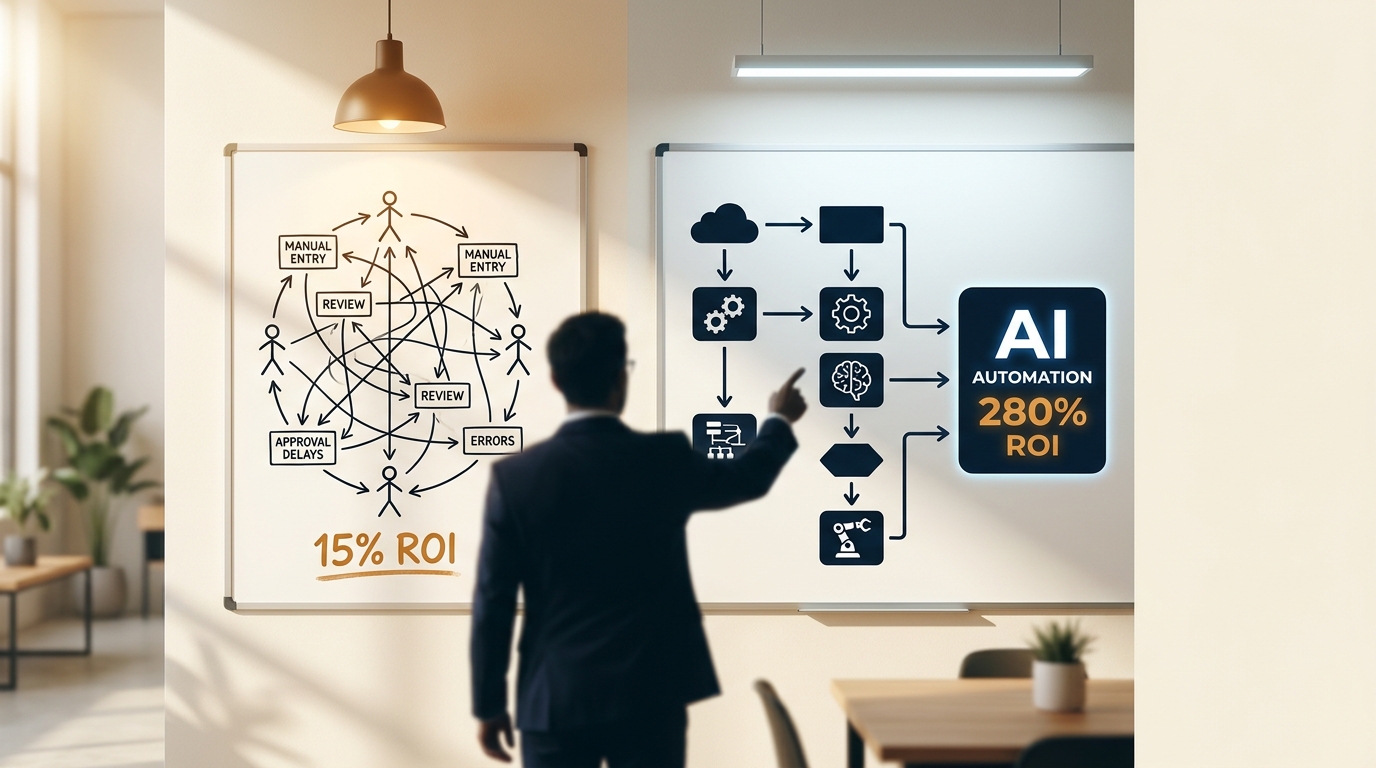 The Agent Redesign Gap: Why Your AI Automation Delivers 15% ROI Instead of 280%